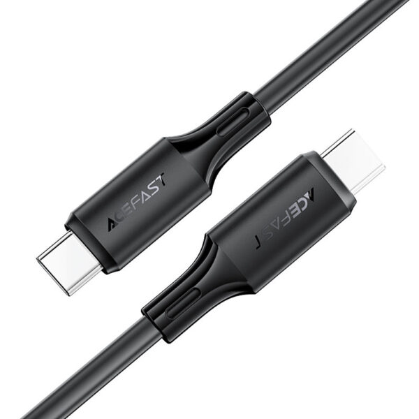 Καλώδιο Σύνδεσης Acefast C17-03 USB-C σε USB-C PD60W 3A Fast Charge USB2.0 Silicon Μαύρο 1.2m
