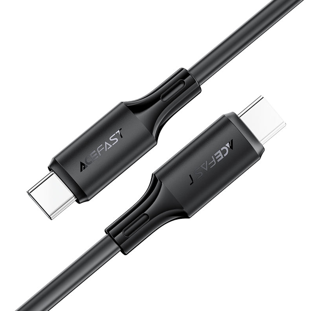 47048.jpg Καλώδιο Σύνδεσης Acefast C17-03 USB-C σε USB-C PD60W 3A Fast Charge USB2.0 Silicon Μαύρο 1.2m