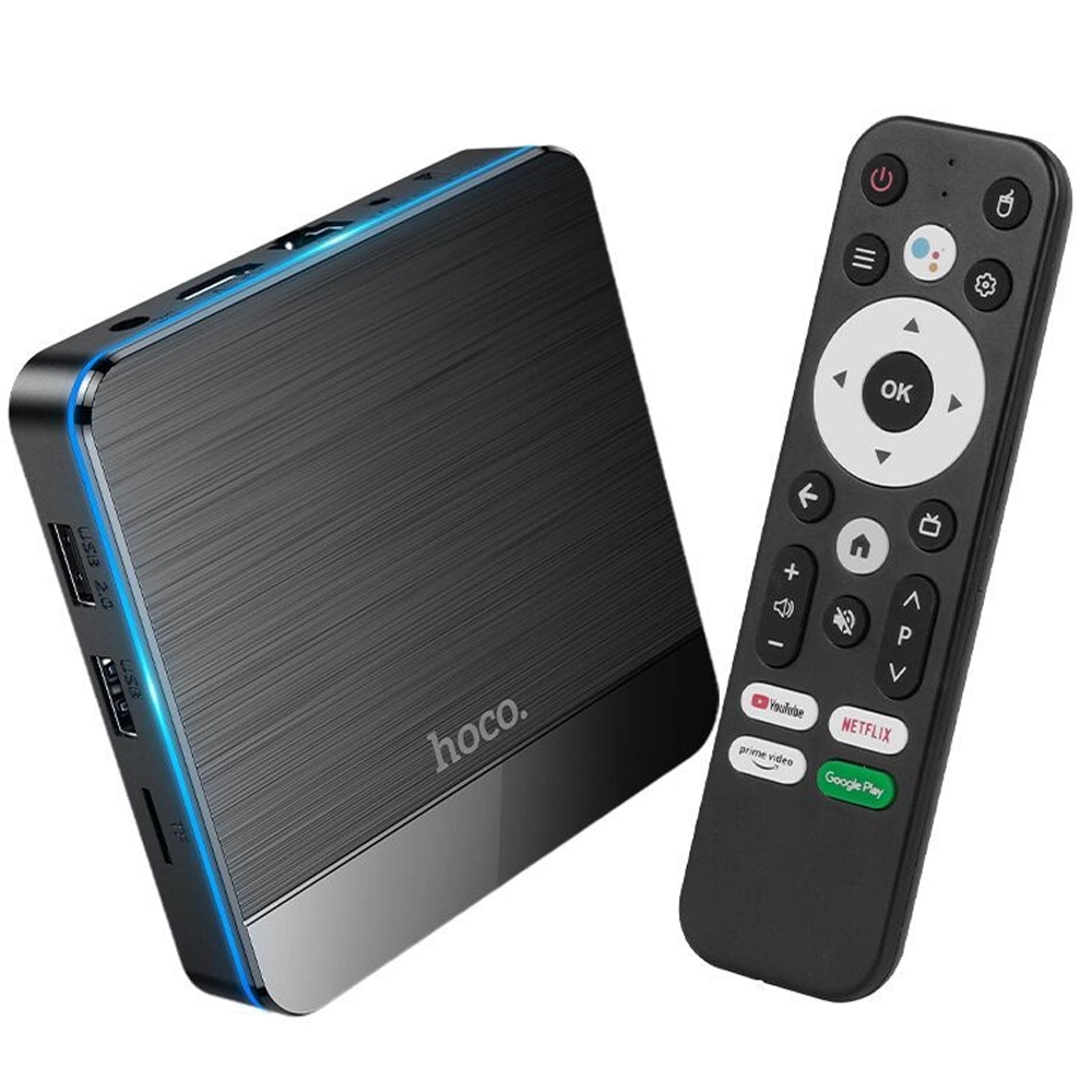 TV Box Hoco. DQ07 Primo 4K UHD 60Fps με WiFi RJ45 4GB RAM + 64GB ROM v5.0 Android 9 Δεν είναι συμβατό με Magenta TV και Netflix.