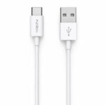 Καλώδιο Σύνδεσης και Φόρτισης Noozy Flow E44 USB-A σε USB-C 3A Λευκό 1m
