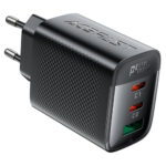 Φορτιστής Ταξιδίου Acefast A108 Fast Charging με 2xUSB-C + 1xUSB-A PD67W GaN Μαύρος