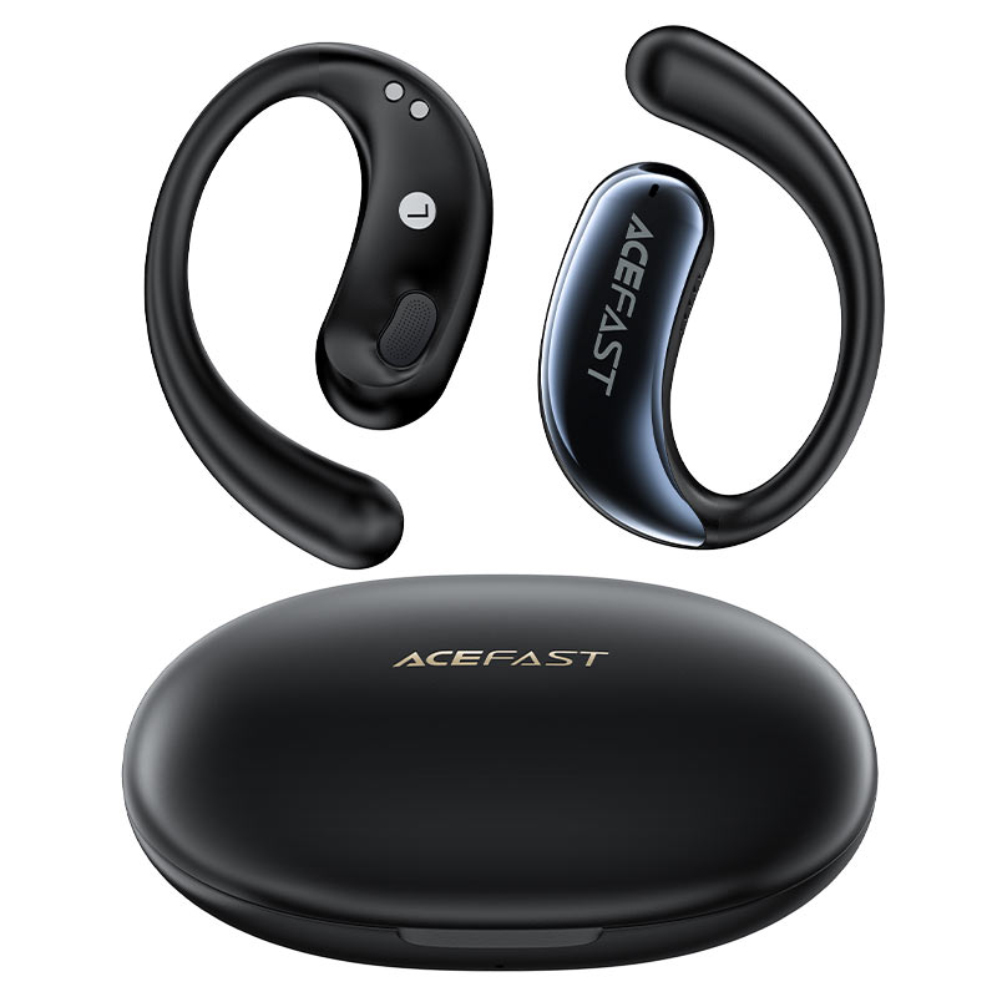 Wireless Earphones Hands Free Acefast FA005 TWS Ultra Thin v5.4 400mAh 20hr Λειτουργίας ENC IPX4 Μαύρα