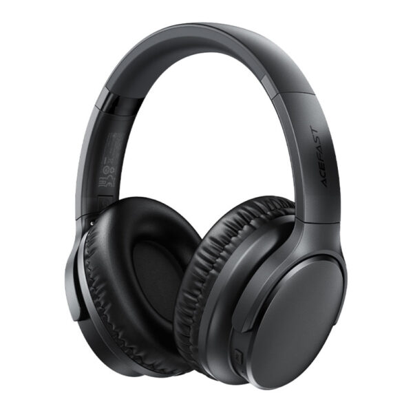 Wireless Ακουστικά Stereo Acefast H10 500mAh v5.4 Hi-Fi με Μικρόφωνο AUX USB-C 60ώρες Λειτουργία Μαύρα