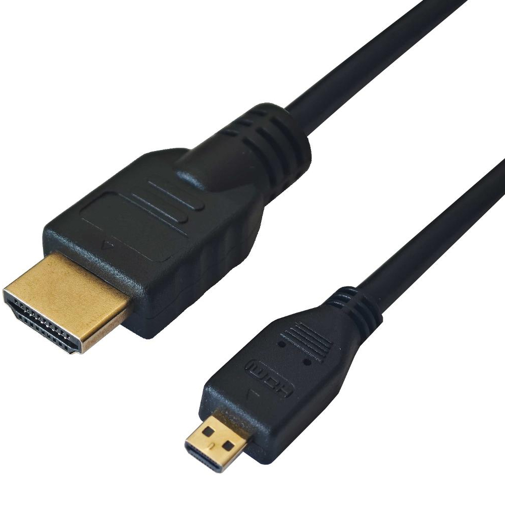 Καλώδιο HDMI σε Micro HDMI Yenkee YCH 315 2.0 4K/60Hz Gold Plated Μαύρο 1.5m