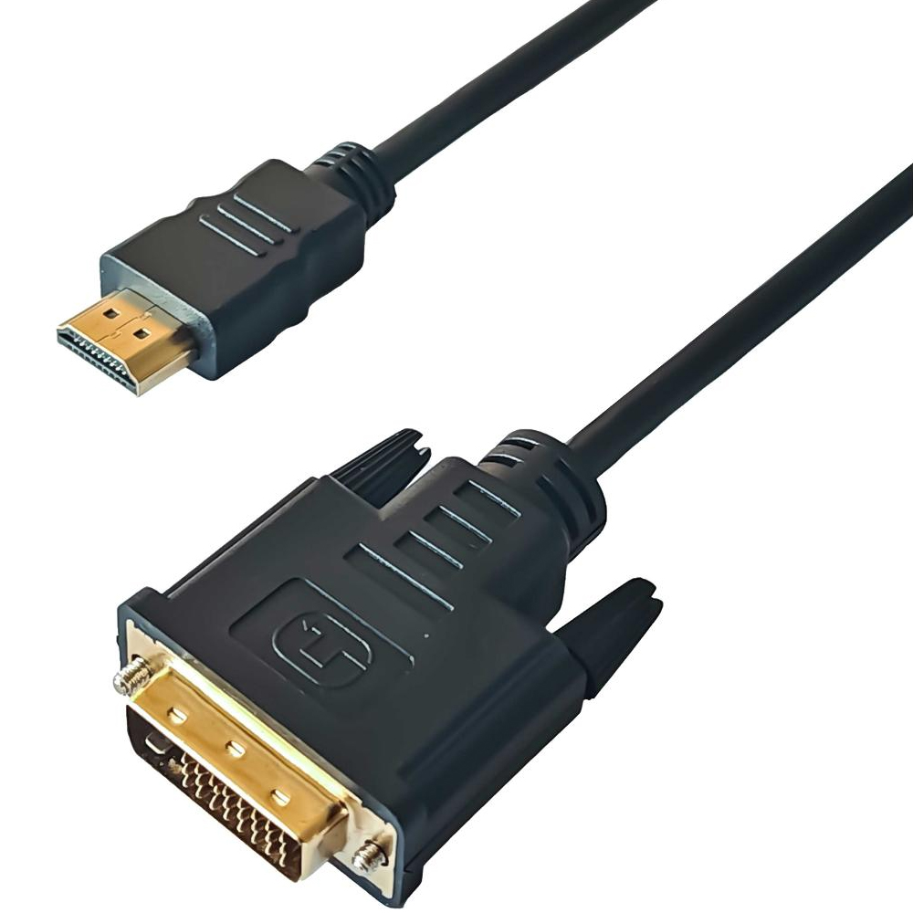 Καλώδιο HDMI σε DVI Yenkee YCH 515 1.4 4K/30Hz Gold Plated Μαύρο 2m