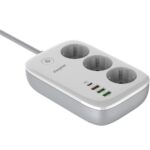 Επιτραπέζιος Φορτιστής Energizer EPB2500W02EU 2500W 10A Max με 3xΣούκο+USB-C+3xUSB-A 2.4A Διακόπτη Ασφαλείας, Έλεγχο μέσω WiFi 2m Λευκός