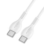 Καλώδιο Σύνδεσης και Φόρτισης Noozy A45 Power USB-C σε USB-C Fast Charging 60W+Apple PD27 Λευκό 1m