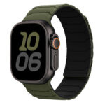 Watchband Hoco WA39 Flex Series 38/40/41/42mm Silicon Strap για Apple Watch series 1/2/3/4/5/6/7/8/9/SE/SE2 Χακί με Μαύρο