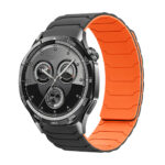 Watchband Hoco WH21 Flexible Silicon Μαγνητικό για Samsung Huawei Xiaomi Vivo OPPO κα 22mm Universal Μαύρο με Πορτοκαλί
