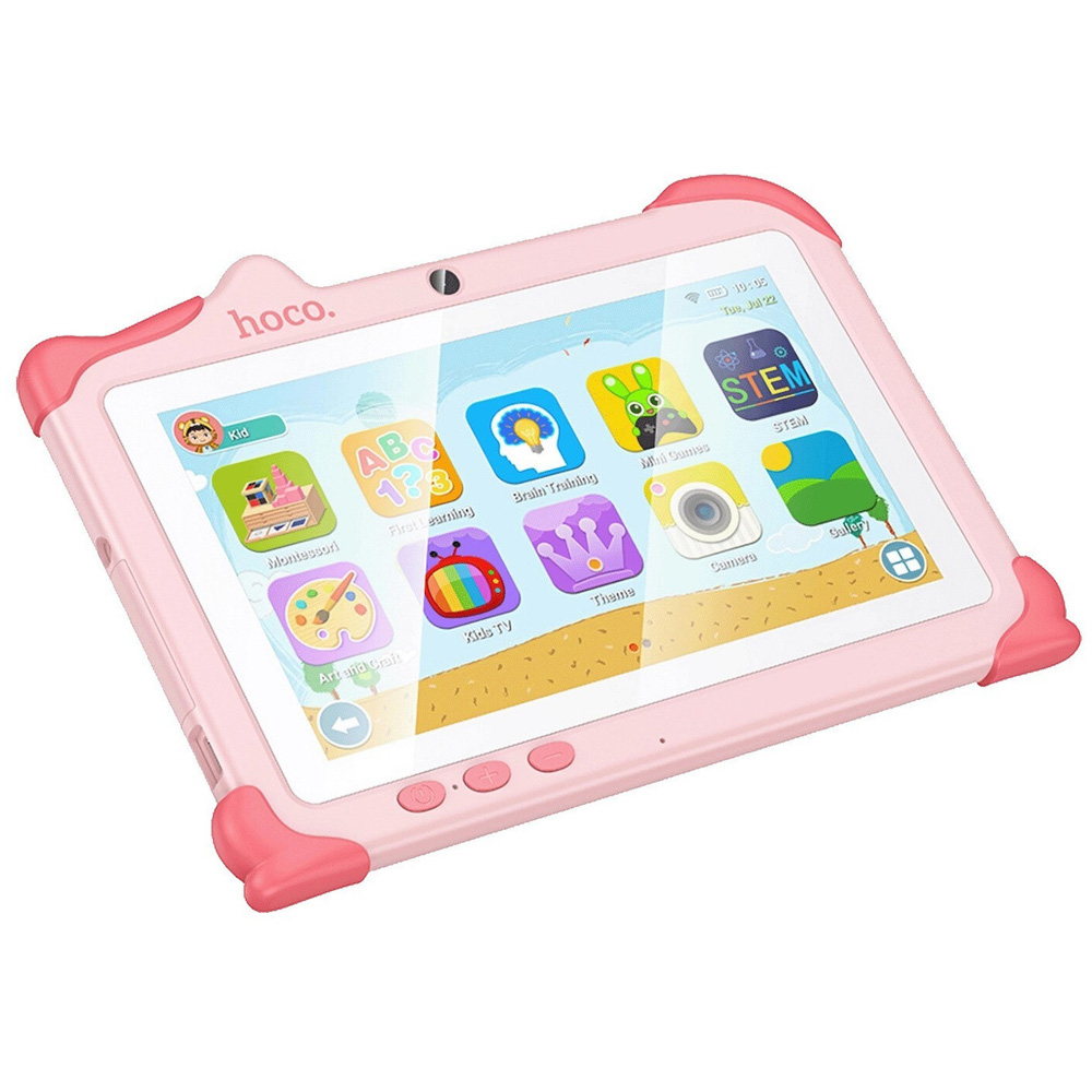 Hoco HI16 Kids Tablet 7" Wifi 2GB/32GB HD LCD Screen Dual Camera MicroSD με Γονικό Έλεγχο Ροζ