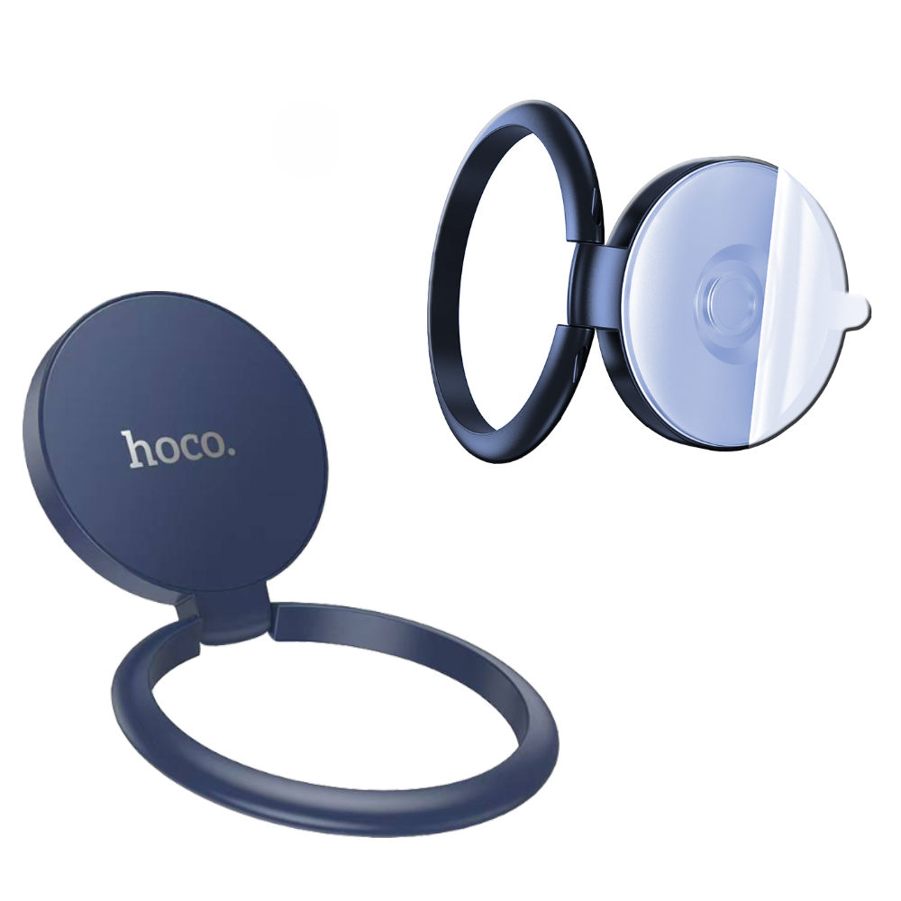Βάση Στήριξης Δαχτυλίδι Μεταλλική Hoco. DCA64 για Κινητά Τηλέφωνα με 360° Περιστροφή Μπλε