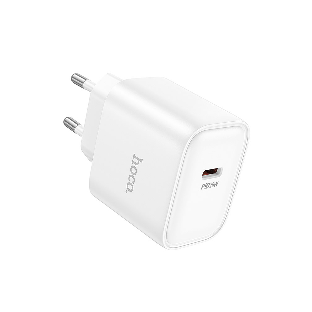 Φορτιστής Ταξιδίου Hoco. DC83 1xUSB-C PD20W QC Λευκός