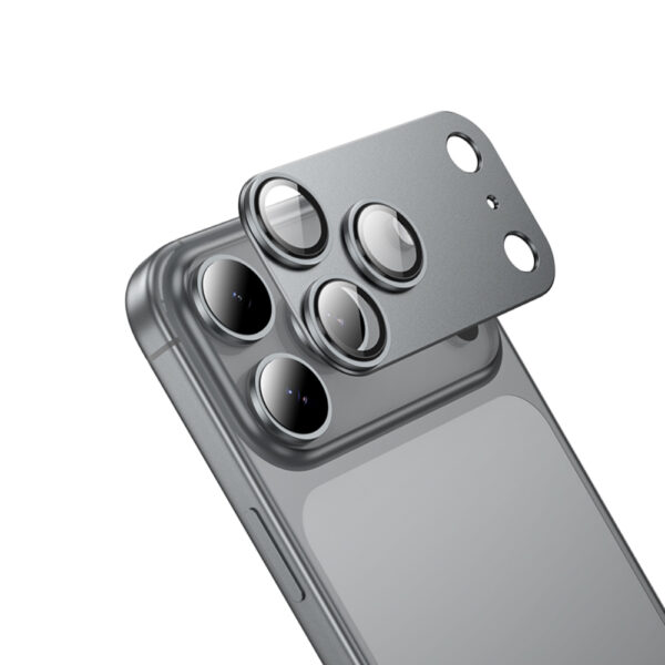 Προστασία Κάμερας Hoco Full Guard V16 Alluminum Alloy για Apple iPhone 17 Pro Max Space Gray
