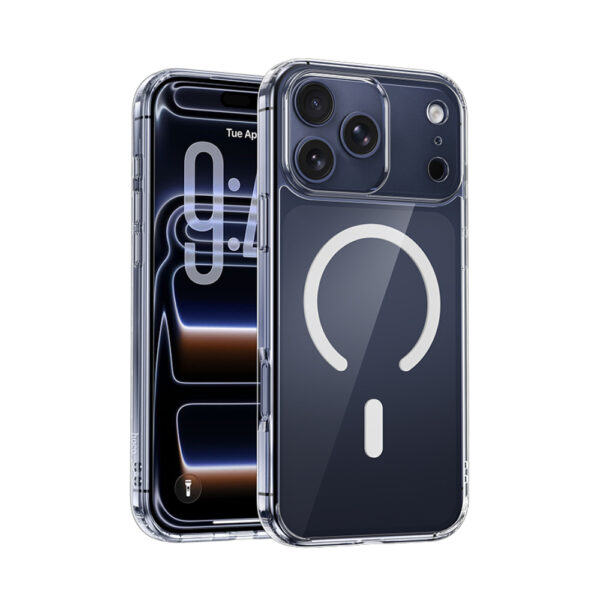 Θήκη Hoco TPU Magnetic Series Airbag Anti-fall για Apple iPhone 17 Pro iPhone 18 Pro Διάφανη
