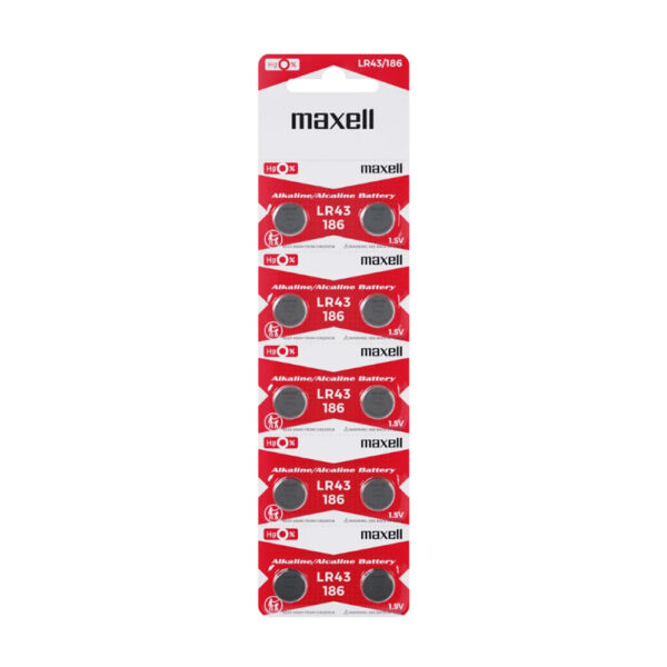 Buttoncell Maxell LR43-AG12-V12GA-RW84-LR1142 Τεμ. 10