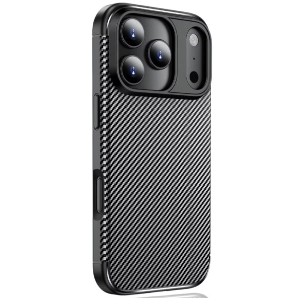Θήκη Ancus AutoFocus Carbon Fiber για Apple iPhone 17 Pro iPhone 18 Pro Μαύρη