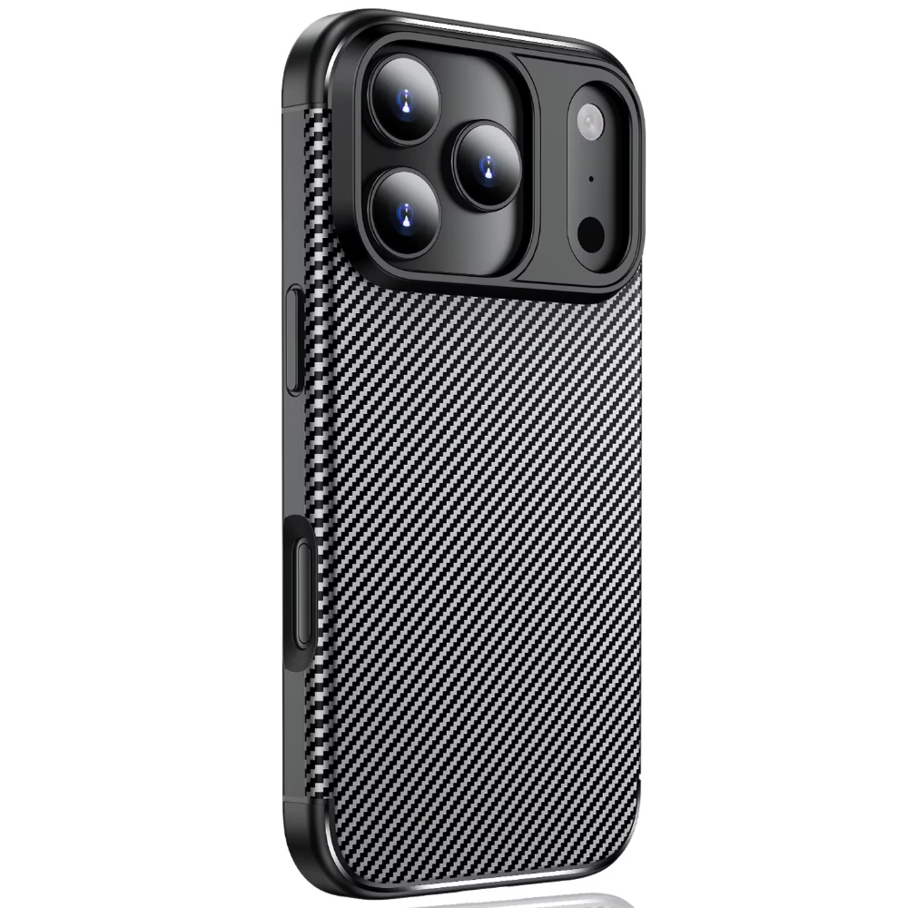 Θήκη Ancus AutoFocus Carbon Fiber για Apple iPhone 17 Pro iPhone 18 Pro Μαύρη