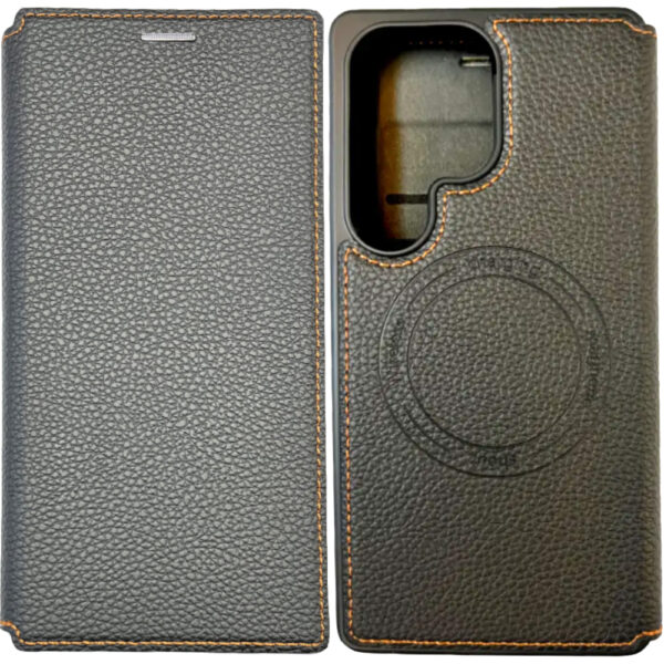 Θήκη Folio TPU Ancus Magnetic Ring για Samsung S938 Galaxy S25 Ultra 5G Μαύρη