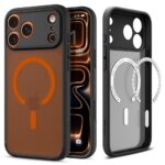Θήκη Spigen Ultra Hybrid Magsafe για Apple iPhone 17 Pro Max iPhone 18 Pro Max Ημιδιάφανο Μαύρο-Πορτοκαλί