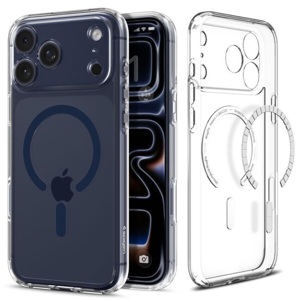 Θήκη Spigen Ultra Hybrid Magsafe για iPhone Apple 17 Pro iPhone 18 Pro Διάφανη-Σκούρο Μπλε