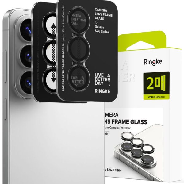Προστασία Κάμερας με Πλαίσιο Ringke για Samsung SM-S942 Galaxy S26 SM-S947 Galaxy S26+ Μαύρο 2 Τεμαχίων