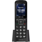 Maxcom MM34D 4G 2.4" 1000mAh με Μεγάλα Πλήκτρα, Ραδιόφωνο, Δόνηση, Φακό, Bluetooth και Βάση Φόρτισης Μαύρο