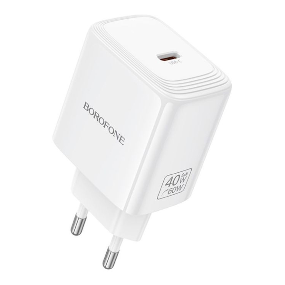 Φορτιστής Ταξιδίου Borofone BN33 Fuente GaN USB-C PD40W Λευκός