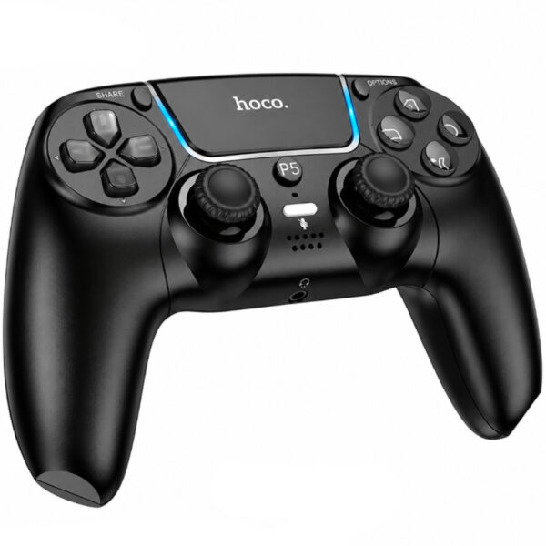 Gamepad Hoco GA32 Dragon RGB 600mAh BT v5.1 Dual Motor Δόνηση Θύρα AUX και Κουμπί Mute Συμβατό με PS5 Μαύρο