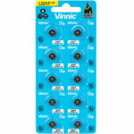 Buttoncell Vinnic L521F AG0 LR63 Τεμ. 10 με Διάτρητη Συσκευασία 1.5V
