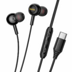 Hands Free Hoco M120 Gratified USB-C Universal Earphones Hi-Fi Stereo RGB Μαύρα 1.2m