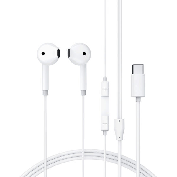 Hands Free Acefast L13 Earphones Stereo USB-C με Μικρόφωνο Λευκά 1.2m