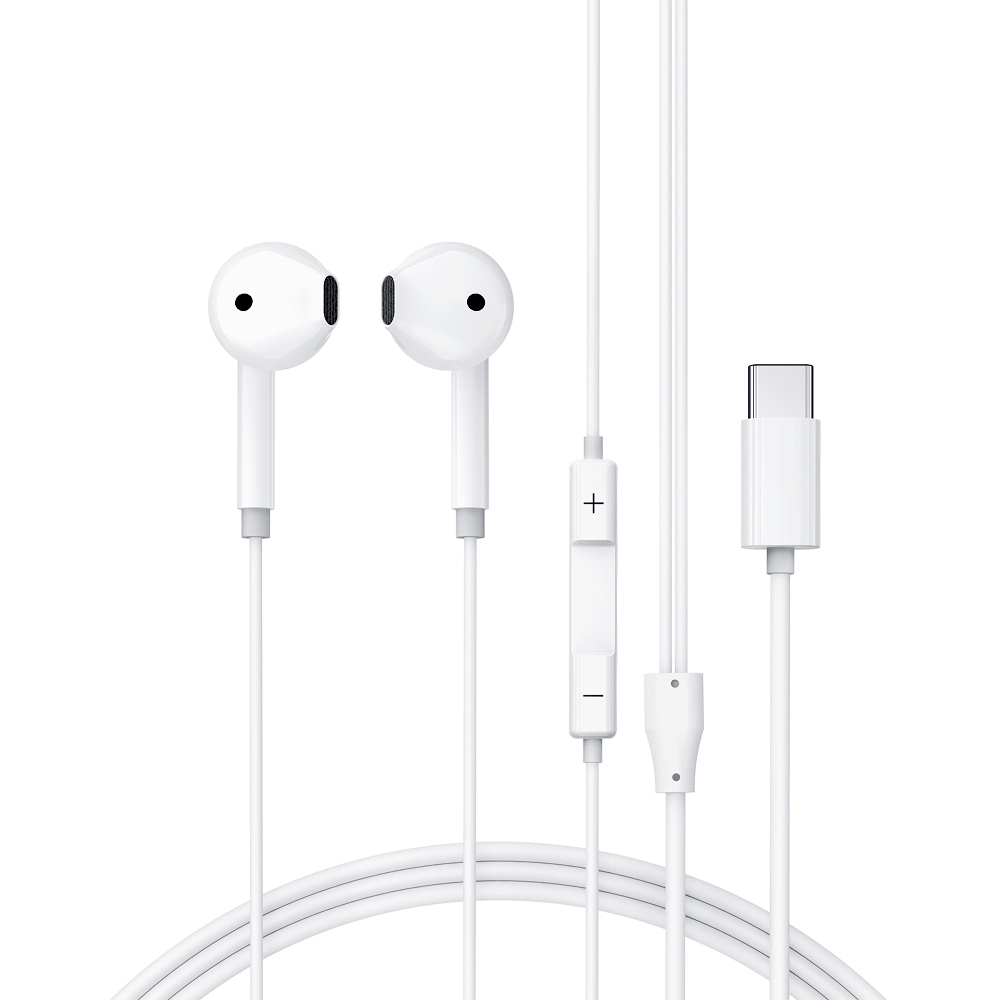 Hands Free Acefast L13 Earphones Stereo USB-C με Μικρόφωνο Λευκά 1.2m