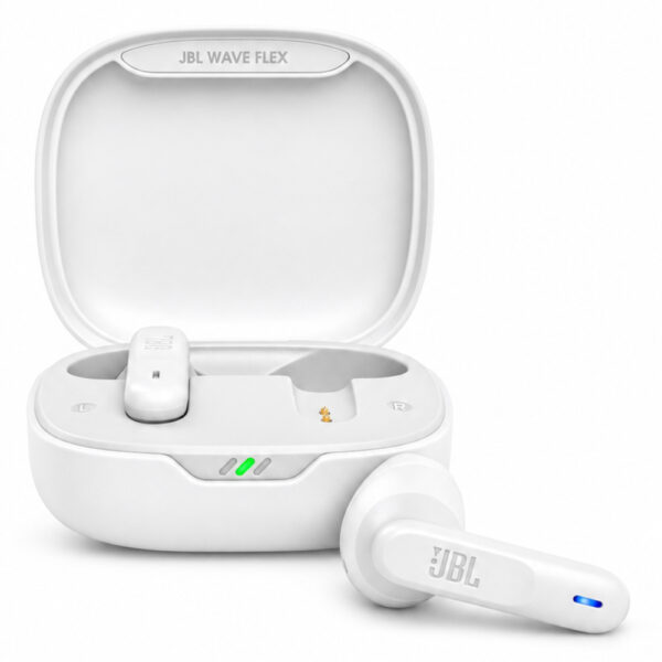 Wireless Hands Free JBL Wave Flex Earbud με Voice Aware έως 32 Ώρες Λειτουργίας BT v5.2 IP54 White