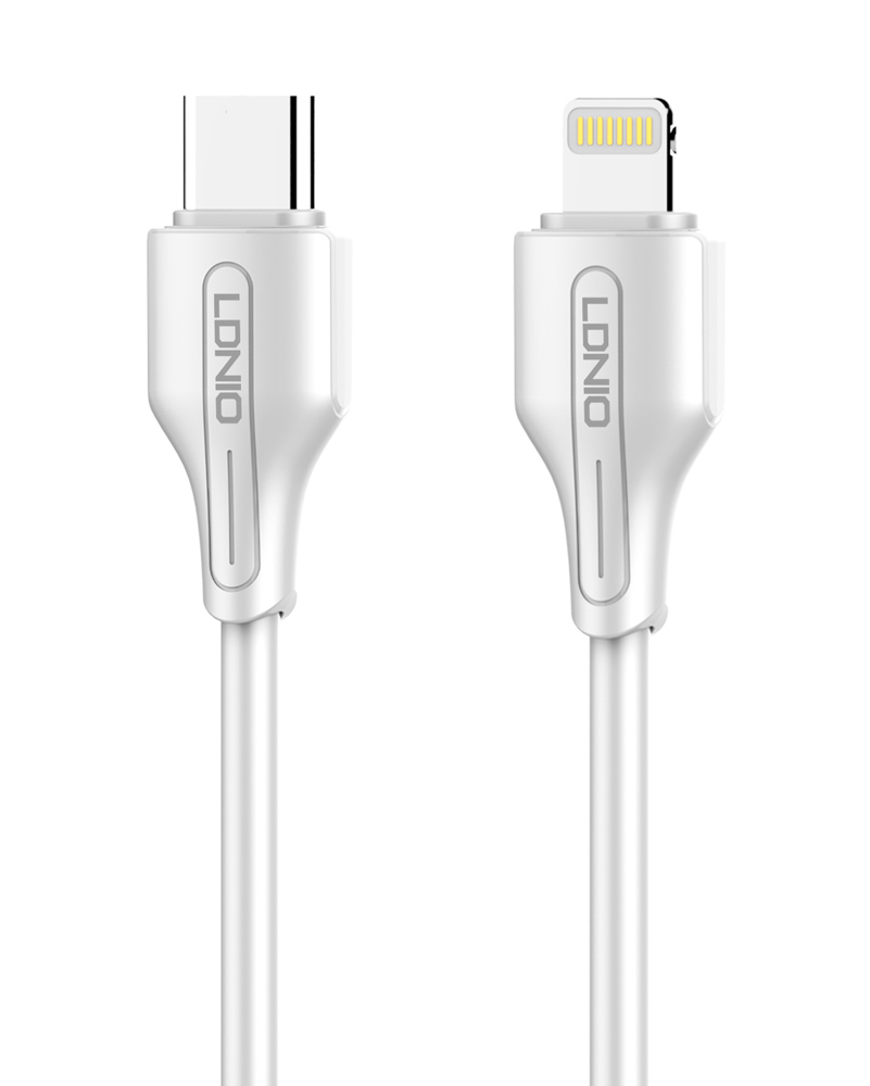 6933138691359.jpg LDNIO καλώδιο Lightning σε USB-C LC121I, 30W PD, 1m, λευκό