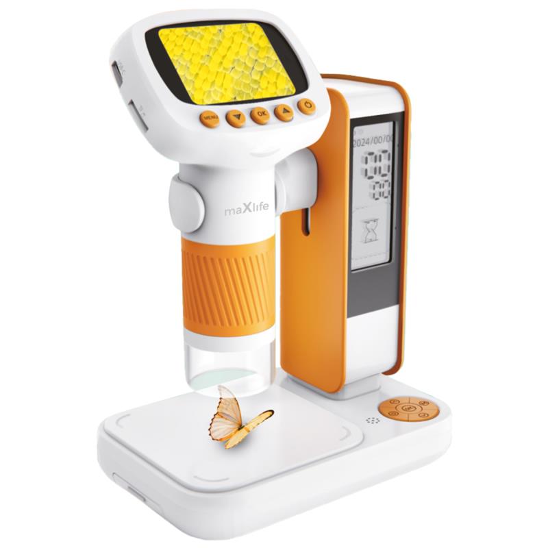 Εκπαιδευτικό Ψηφιακό Μικροσκόπιο Maxlife MXDM-200 με Stand Πορτοκαλί