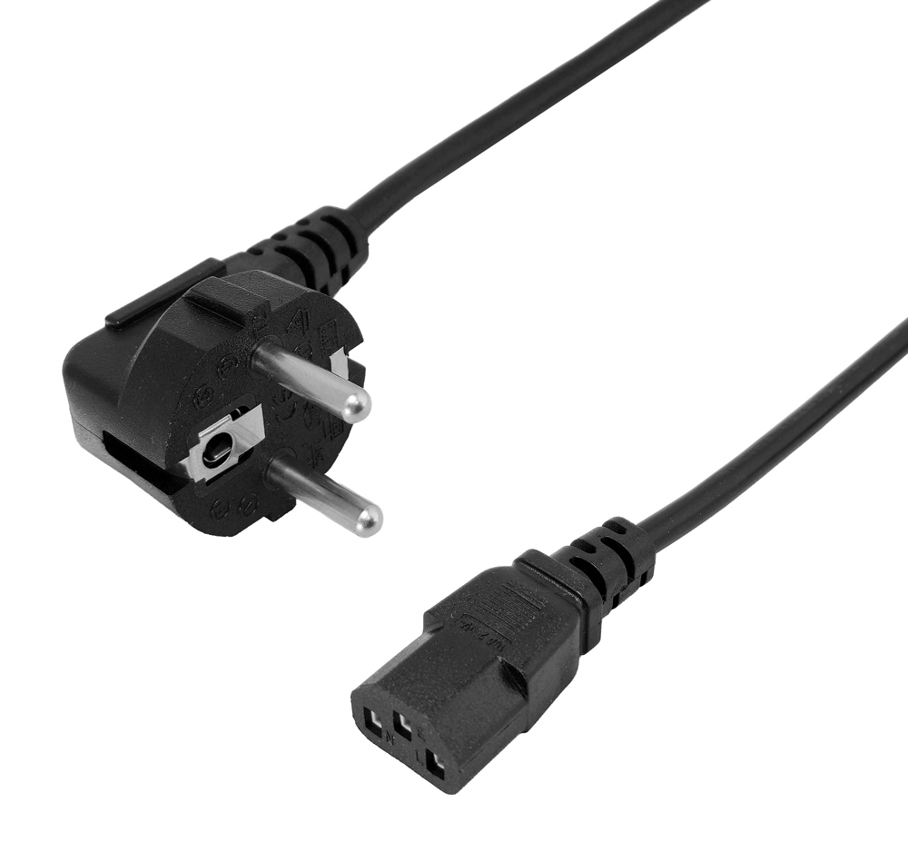 CAB-P046.jpg POWERTECH καλώδιο τροφοδοσίας CAB-P046, 3x 0.75mm², CCS, 1m, μαύρο