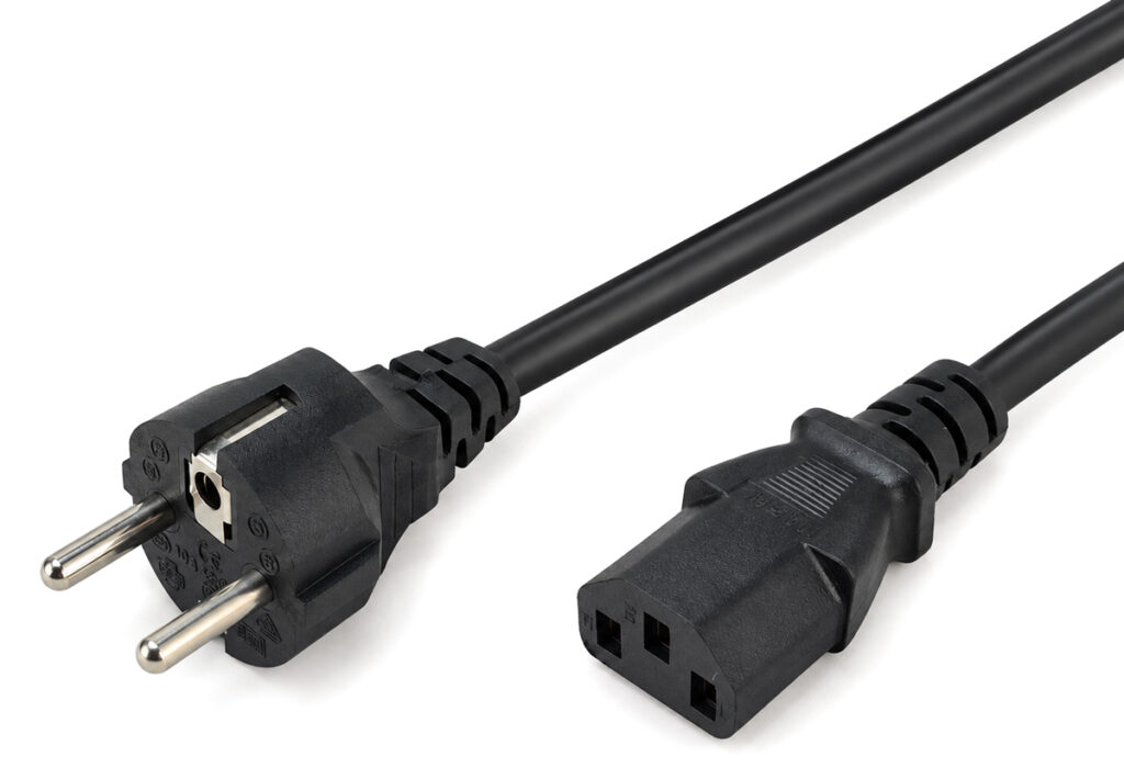 POWERTECH καλώδιο τροφοδοσίας CAB-P051, 3x 0.75mm², CCS, 1.5m, μαύρο