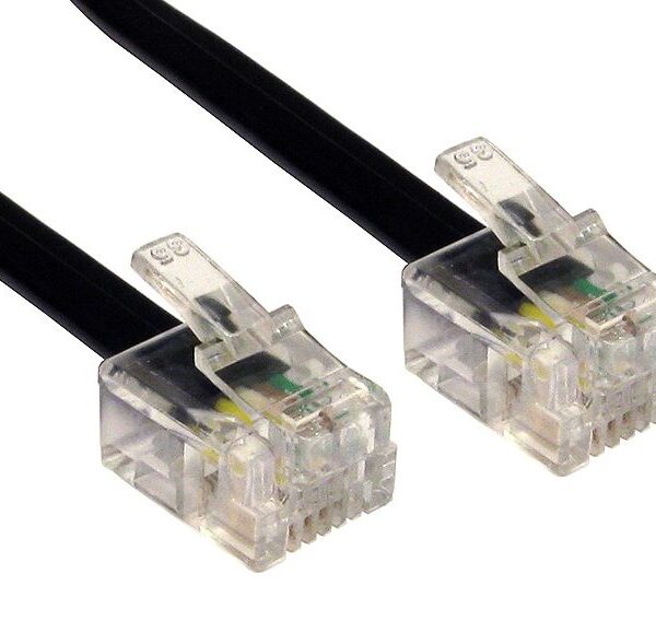 POWERTECH καλώδιο τηλεφώνου RJ11 6P4C CAB-T010, 5m, μαύρο
