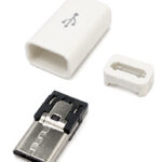 POWERTECH βύσμα micro USB CAB-U164, 480Mbps, λευκό