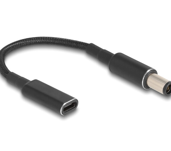 POWERTECH αντάπτορας τροφοδοσίας laptop CAB-UC074, USB-C σε HP 7.4x5.0mm, μαύρος
