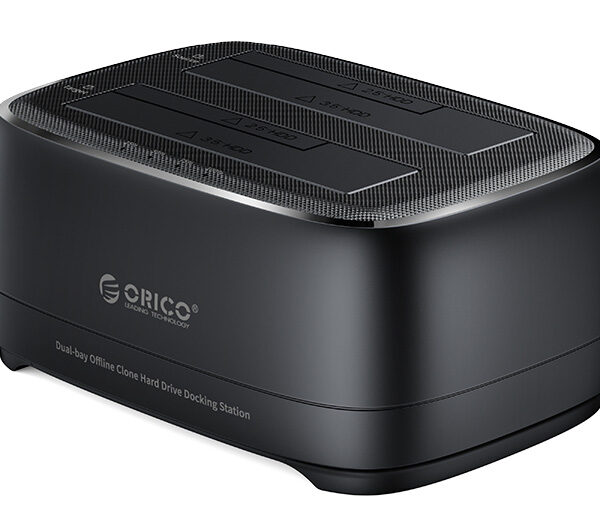 ORICO docking station για 2.5" ή 3.5" SATA HDD/SSD DD28U3-C, 2 θέσεων, 5Gbps, clone function, μαύρο