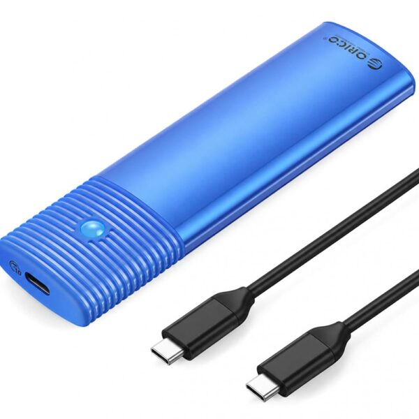 ORICO θήκη για M.2 NVMe & SATA SSD PWDM2-G2, 10Gbps, tool free, μπλε