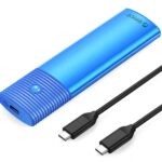 ORICO θήκη για M.2 NVMe & SATA SSD PWDM2-G2, 10Gbps, tool free, μπλε