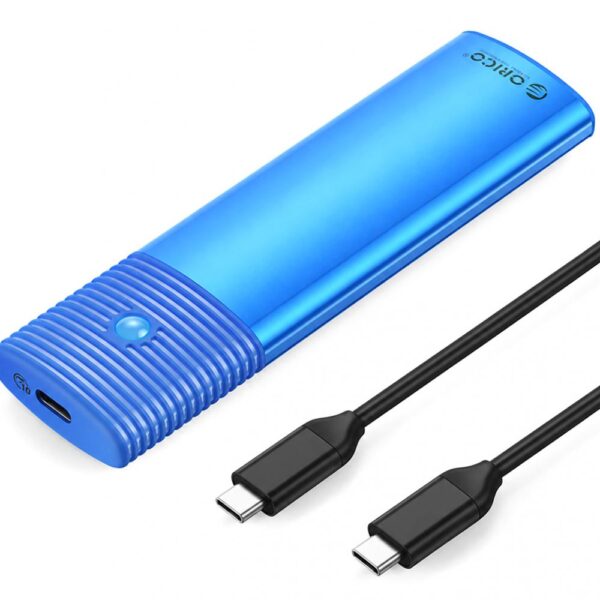 ORICO θήκη για M.2 NVMe & SATA SSD PWDM2-G2, 10Gbps, tool free, μπλε