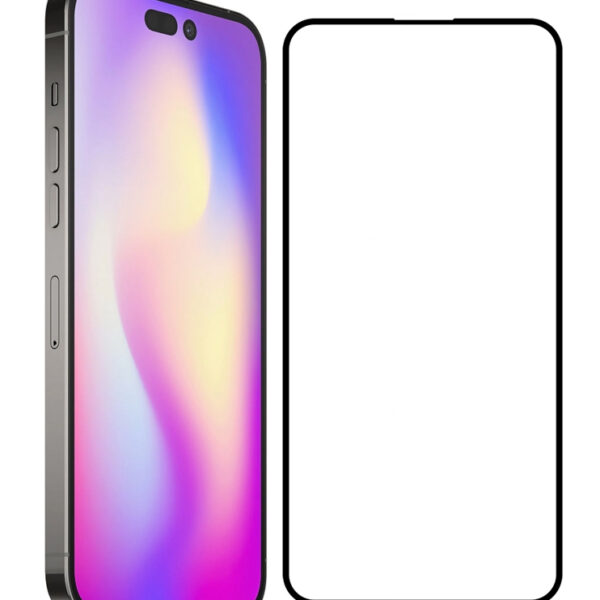 POWERTECH tempered glass 5D TGC-0570, iPhone 14, full glue, μαύρο