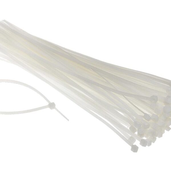 POWERTECH Δεματικά καλωδίων TIES-007, 200x3.6mm, λευκό, 100τμχ