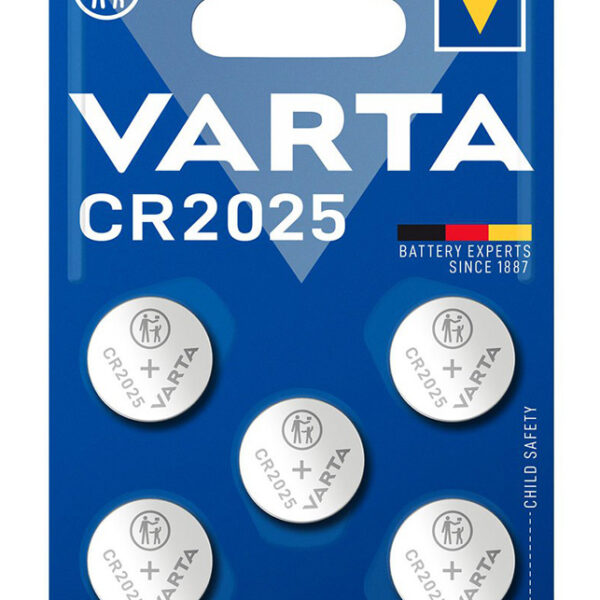 VARTA μπαταρία λιθίου CR2025, 3V, 5τμχ